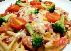 Microwave version of waffle pizza recipe 6