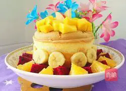 Illustration of how to make fruit birthday cake 14