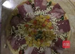 Illustration of how to make bacon pizza 5