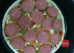 Illustration of how to make ham pizza 7
