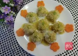 Illustration of how to make pearl meatballs 9