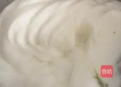 Illustration of making matcha cake 3