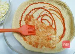 Illustration of how to make bacon chicken pizza 6