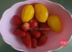 Illustration of how to make fruit sandwich cake 2