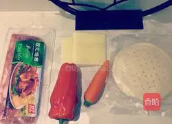 Illustration of how to make small pizza 1 