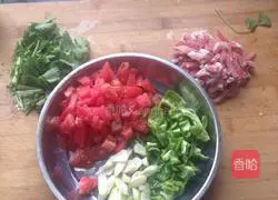 Illustration of tomato shaved noodles 2