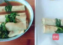 Illustration of how to make thousands of meat rolls with dipping sauce 11