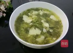 Illustration of how to make kimchi and tofu soup 9