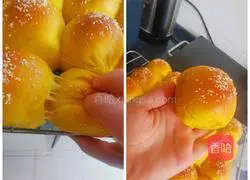 Illustration of how to make pumpkin meal buns 16