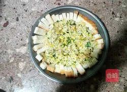 Illustration of how to make cheese and egg fried rice with bread 9