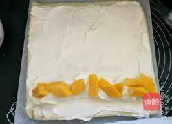 Mango Cream Cake Roll Recipe Illustration 15