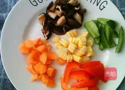 Illustration of how to make bacon and cheese baked rice 2