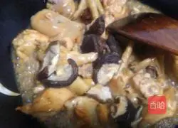 Mushroom and yellow braised chicken Illustration of practice 10