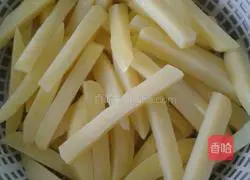 Illustration of how to make French fries 1