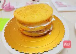 Flamingo Birthday Cake with Pink Girly Heart Illustration 2