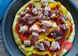 Colored pepper beef pizza recipe 8