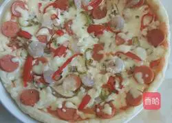 Illustration of making pizza with electric pan 8