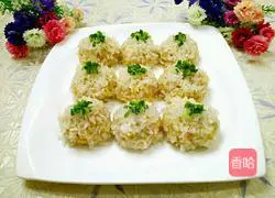 Illustration of how to make glutinous rice assorted rice balls 14