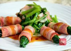 Illustration of how to make abalone sauce, chrysanthemum and bacon rolls 11