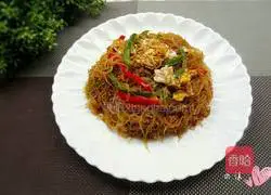 Illustration of how to make fried rice noodles with eggs 6