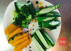 Illustration of how to make vegetable salad 1