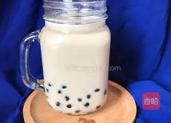 Illustration of how to make pearl milk tea (containing pearls) 7 