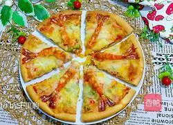 Illustration of how to make bacon and prawn pizza 19