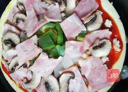 Bacon Grilled Mushrooms Illustration of how to make pizza 7