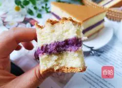 Coconut Purple Illustration of how to make potato layer cake 11