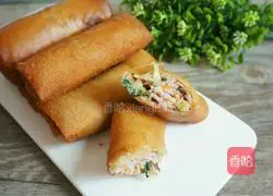 Illustration of three fresh spring rolls 13