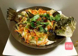 Illustration of home-style steamed seabass 6