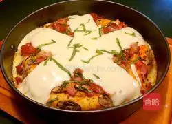 Illustration of how to make bacon pizza 16