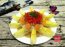 Illustration of how to make garlic vermicelli and baby cabbage 9