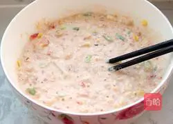 Illustration of how to make kimchi cake 7