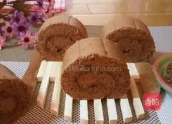 Illustration of how to make cocoa cake roll 20