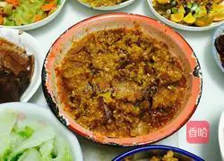 Illustration of how to make steamed pork with sweet potato flour 8