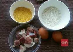 Illustration of how to make gold and silver pearl meatballs 1