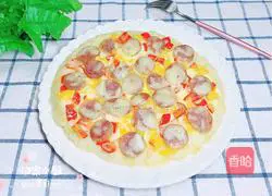 Sausage, potato and rice pizza (pan version) recipe 16