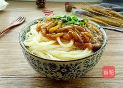 Illustration of how to make braised noodles with eggplant shreds 11