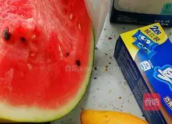 Watermelon Mango Oreo Cream Cake Recipe Illustration 1