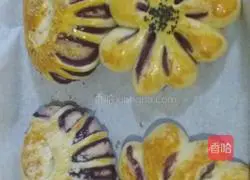 Purple Illustration of how to make potato fancy bread 15