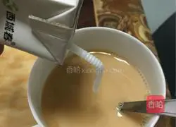 Illustration of how to make British milk tea 4