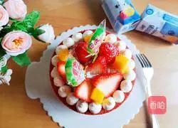 Red Velvet Strawberry Naked Cake Recipe Illustration 18