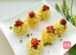 Illustration of how to make tuna rice balls 11