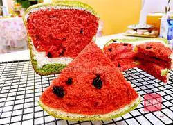 Illustration of how to make watermelon toast 17