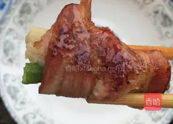 Illustration of Pan-fried Bacon Enoki Mushroom Rolls 9