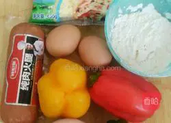 Illustration of how to make egg pizza 1