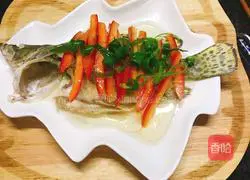 Illustration of how to make steamed mandarin fish 9