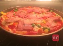 Illustration of how to make bacon cheese pizza 4