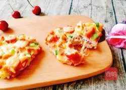 Super simple love ❤ rice pizza recipe illustration 15